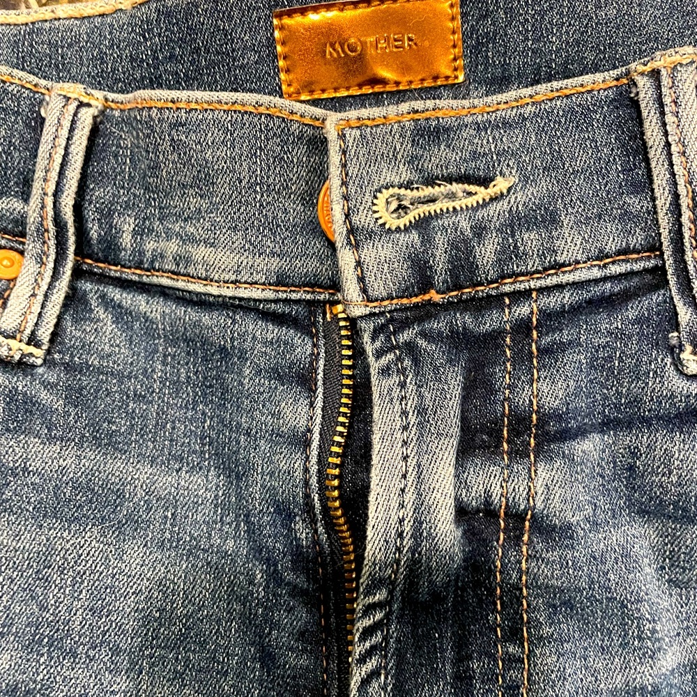 MOTHER denim, Stunner Zip Ankle Step Fray, Size 27